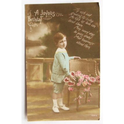 vintage Greetings postcard - A Joyous Birthday