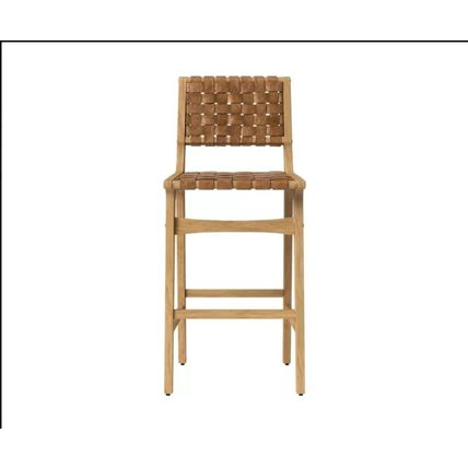 Ceylon 29" Barstool -(Brown/Natural Wood)-Woven - Threshold™: Rubberwood Frame