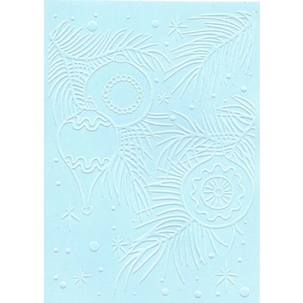 5"x7" Embossed Paper. 10 Sheets. Christmas Baubles (30). Cardmaking Crafts