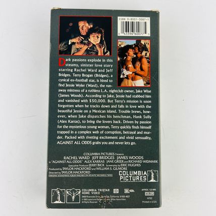 Against All Odds VHS Video Tape Alex Karras James Woods Jeff Bridges Rachel Ward