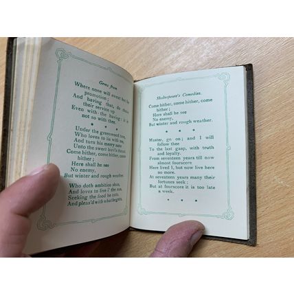 c1921 "GEMS FROM SHAKESPEARE (COMEDY) TINY ILLUSTRATED SUEDE LEATHER BOOK (LL)