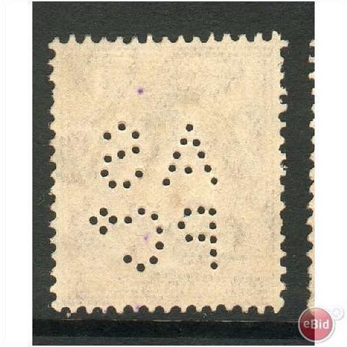 GB stamps 1934-36 KGV 1&1/2d red brown SG362 perfin - 1