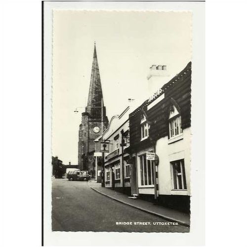 Staffordshire UTTOXETER Bridge Street Postcard by Bourne