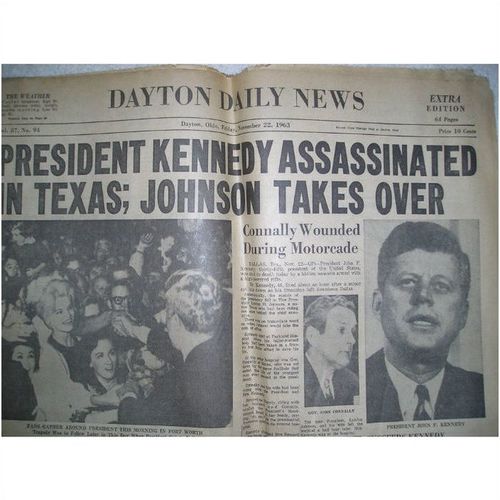 Vintage Dayton ohio Newspapers. President Kennedy, JFK. zorfd2