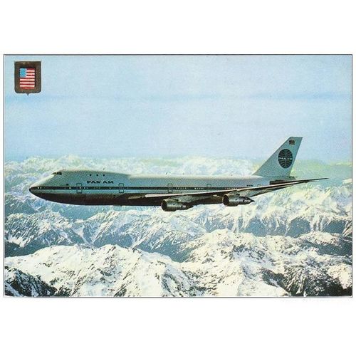 Pan Am Pan America Boeing B747 Aircraft Postcard (A11255)