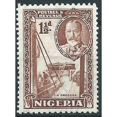 Nigeria 1936 SG36 1 1/2d Brown Mounted Mint .. ..