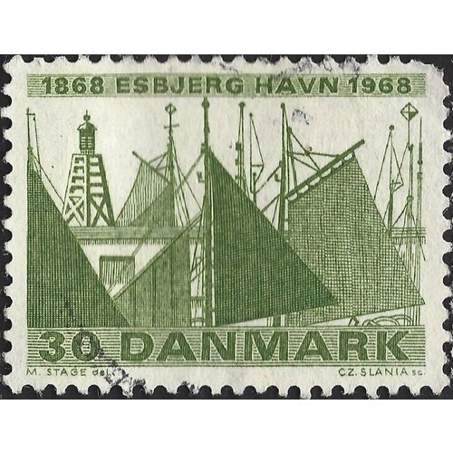 DENMARK, Esbjerg Harbour, green 1968, 30ore
