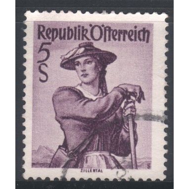 Austria 1948 - SG1142 - 5s purple - "Zillertal" - used
