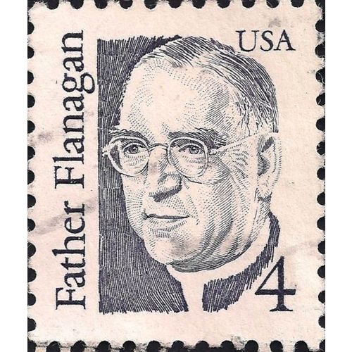 USA, PEOPLE, Father Edward J Flanagan, grey 1986, 4c, #2
