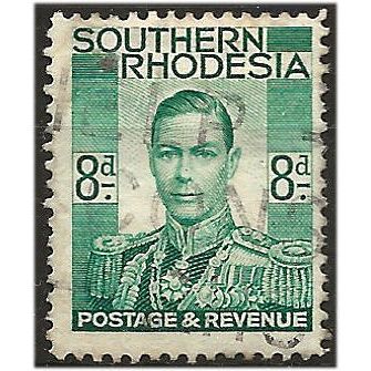 Southern Rhodesia 1937 SG45 8d Emerald Very Fine Used .. ..