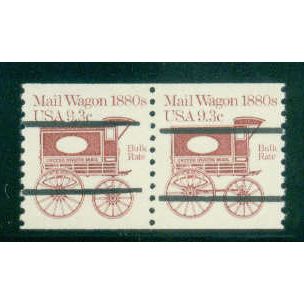 1903a 9.3c Mail Wagon Very Fine MNH Dry Gum Gap Pair PreCnx W0167