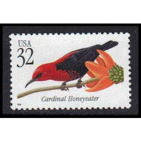 3225 32c Cardinal Honeyeater Fine MNH W5322