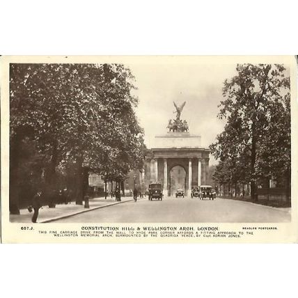 LONDON Constitution Hill & Wellington Arch Postcard (Beagles 657.J)