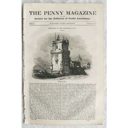 1837 The Penny Magazine No. 338 London, Belem, Canton, Canada & USA, etc.