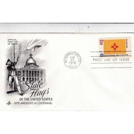New Mexico United States 1976 Flags FDC Washington DC cancel Unaddressed VGC