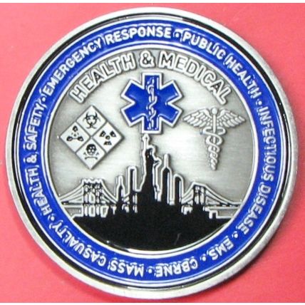 NYPD Covid 19 Emergency Management. Challenge Coin. 1.75". 54b.