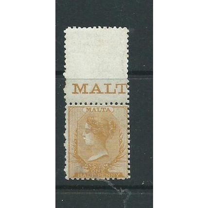 malta stamps victoria sg12 sg 12 hm bright orange yellow cv £275
