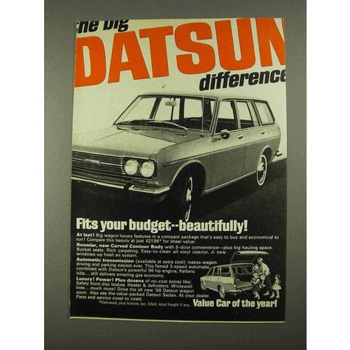 1968 Datsun Wagon Ad - The Big Datsun Difference