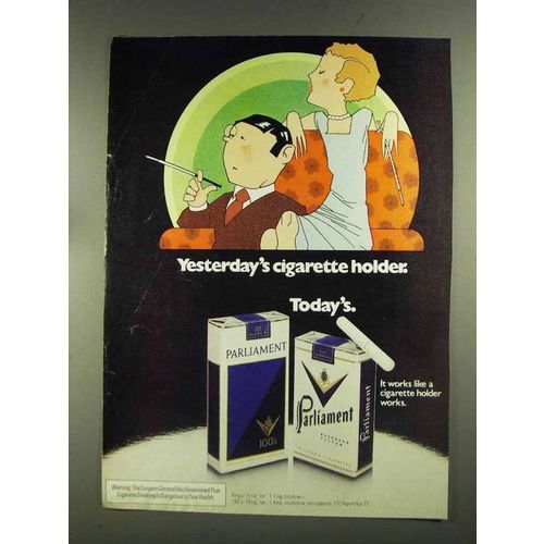 1972 Parliament Cigarettes Ad - Yesterday's Holder