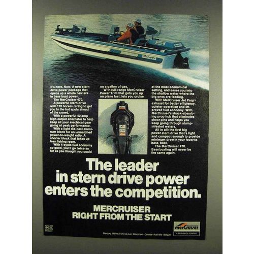 1977 Mercruiser 470 Stern Drive Ad - The Leader