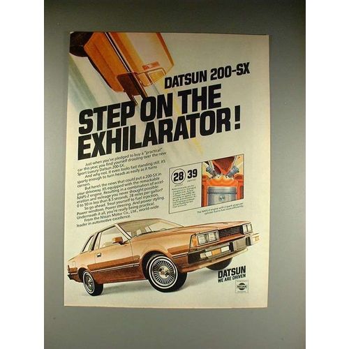 1981 Datsun 200-SX Car Ad - Step on the Exhilarator
