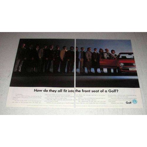 1987 Volkswagen VW Golf Car Ad - They All Fit?