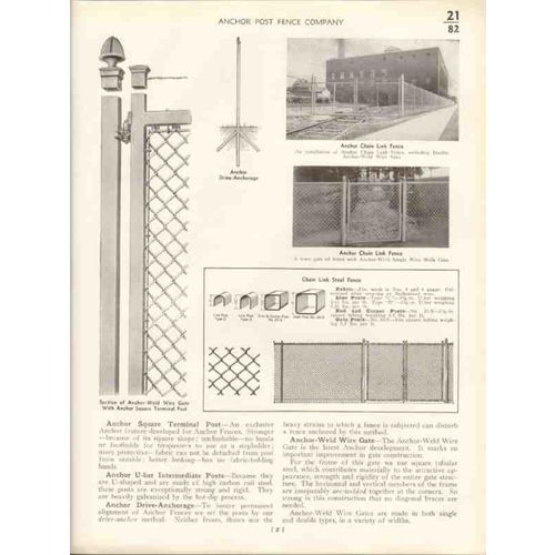 anchor post fence company 1938 iron wire rustic wood vintage catalog