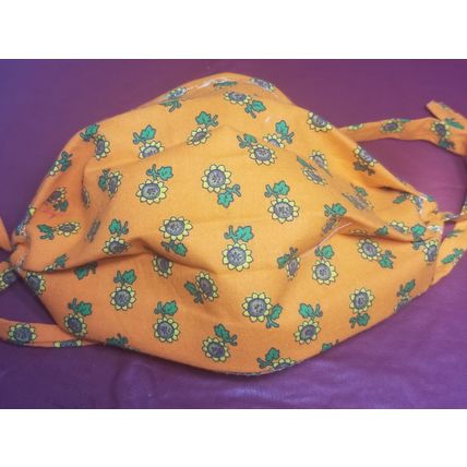 Cloth Face Mask w/ Copper/Silver Filters-Sunflower