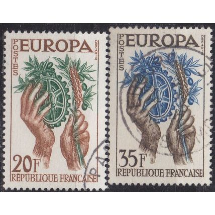 FRANKREICH FRANCE [1957] MiNr 1157-58 ( O/used ) CEPT