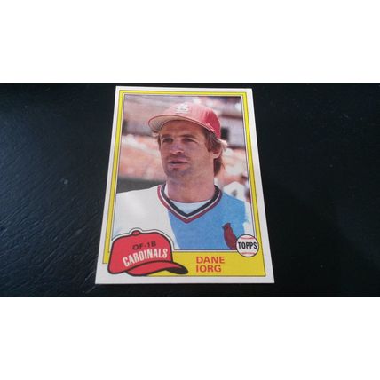1981 Topps Card # 334 Dane Iorg Very Good-Excellent (4) St Louis Cardinals
