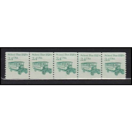 2123 3.4c School Bus Fine MNH Dry Gum PNC 1/5 X0017