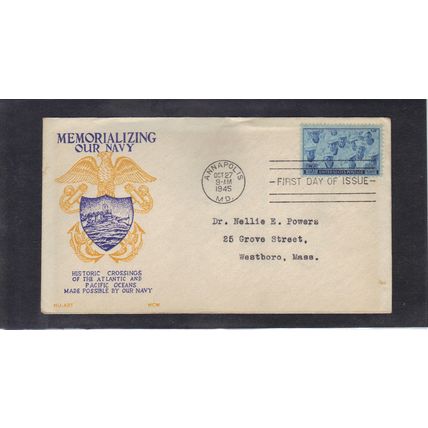 FDC NU-Art 935 3c Navy (Cachet-Type/A) CV42936