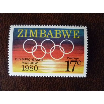 Zimbabwe 1980 Olympic Games Moscow 17c unmounted mint stamp SG596 rings