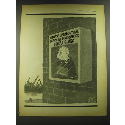 1969 Cartoon by Edward McLachlan - In case of industrial peace at London