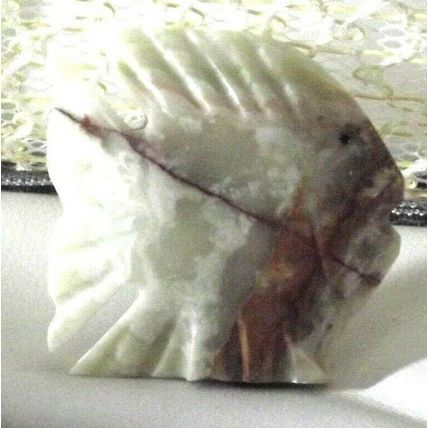Vintage Stunning Onyx Fish Figurine Paperweight Collectable RARE