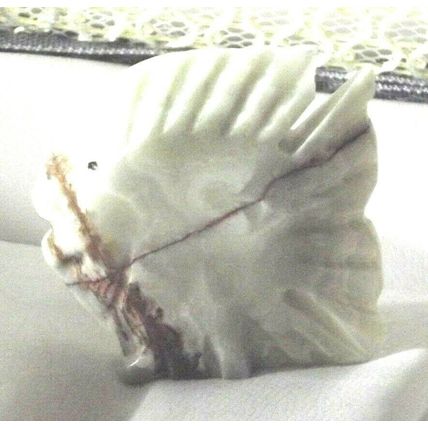Vintage Stunning Onyx Fish Figurine Paperweight Collectable RARE