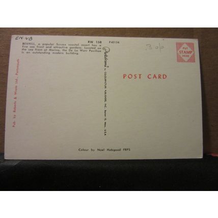 multiview, BEXHILL-ON-SEA, SUSSEX. unused postcard by Roberts & Wrate vgc =