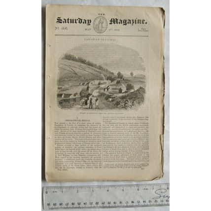 1843 The Saturday Magazine No. 696 Canada, insects, reasoning, burial Portugal