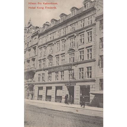 Hotel Kong Frederik Copenhagen Denmark Old Postcard