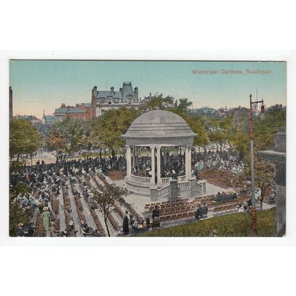 The Bandstand Municipal Gardens Southport Postcard Lancashire