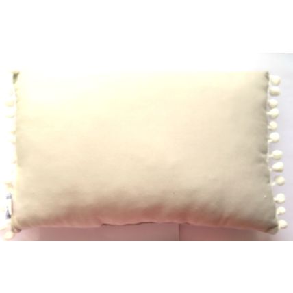 Butterfly Cushion - Come and fly away with me - with White Bobbles 23 CM