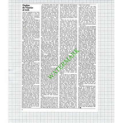 Daphne du Maurier Novelist - 1972 Article