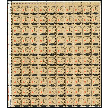 1608, Mint NH 50¢ Misperf Shift Error Complete Sheet of 100 Stamp - Stuart Katz