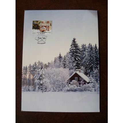 Aland Islands 2017 Christmas FDI Maxi Card stamp Julpost Gingerbread House