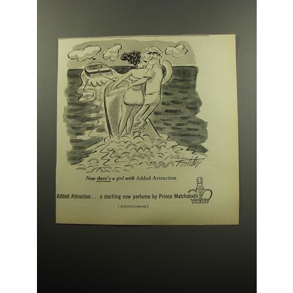 1957 Prince Matchabelli Added Attraction Perfume Advertisement