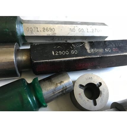 lot 3 THE PIPE MACHINERY GO NO GO PLUG GAGE 1.2690 1.2900 1.2760 1.265 1.2810,AD