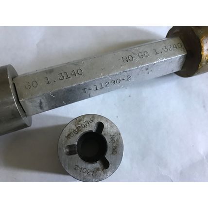 THE PIPE MACHINERY INSPECTION GAGE GO NO GO PLUG GAGE 1.3140 1.3240 1.301,ep