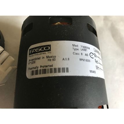 new FASCO 71430004 AC MOTORS, 200VAC,6000-RPM,TYPE:U43B1,EJ,AA,AJ