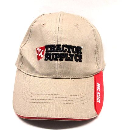 Tractor Supply Co Hat Cap Adjustable Beige Brown Cotton Since 1938 Advertising