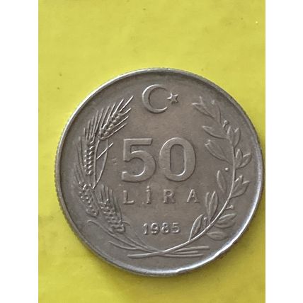 Umlaufmünze Türkei 50 Lira 1985